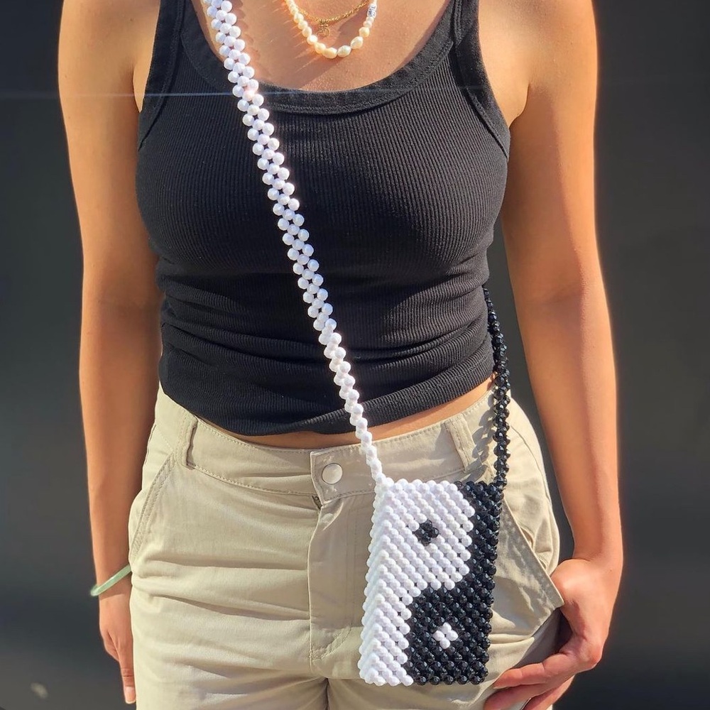 Beaded Crossbody Phone Holder